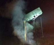 French speed camera burns