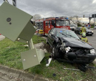 Speed camera crash in Germany