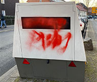 Spraypainted German speed camera