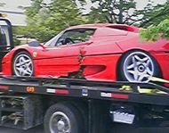 Crashed Ferrari