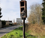 French speed camera torched