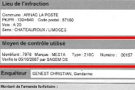 French speed camera ticket