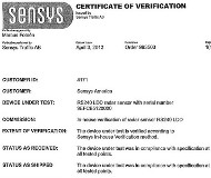 Calibration certificate