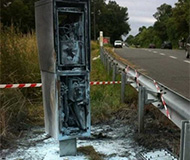 Scorched speed camera