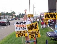 Heath, Ohio camera protest