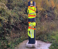 Decorated French speed camera