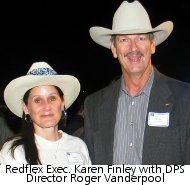 Redflex exec Karen Finley with DPS Director Vanderpool
