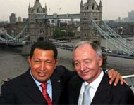 Hugo Chavez with Ken Livinstone