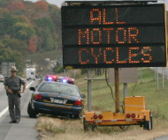 Motorcycle roadblock