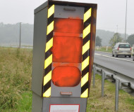 French speed camera turned red
