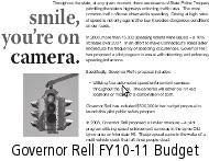 Governor Rell Budget page