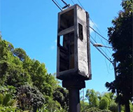 Torched island speed camera