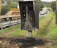 Burned camera in Rillan, France
