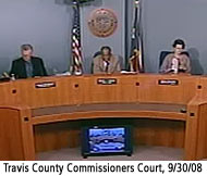 Travis County Commissioners Court, 9/30/08