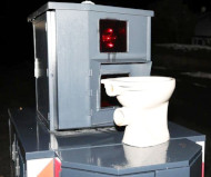 Speed camera blocks toilet