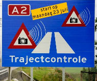 Dutch speed camera warning sign