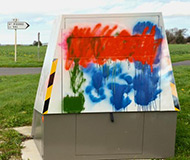 Colorful French speed camera